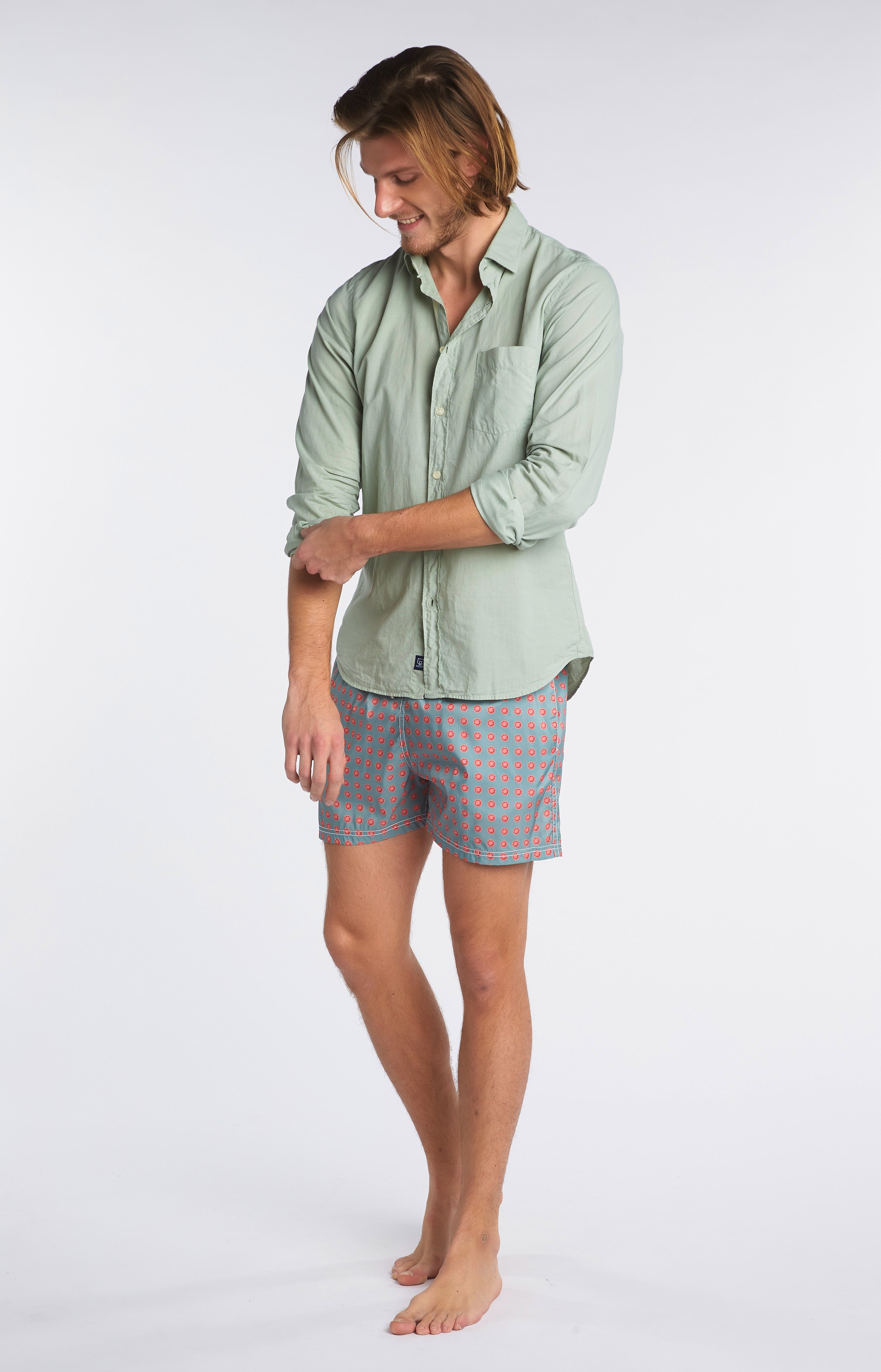 arthur-bob-chemise-coton-vert-lichen-manches-longues image 7