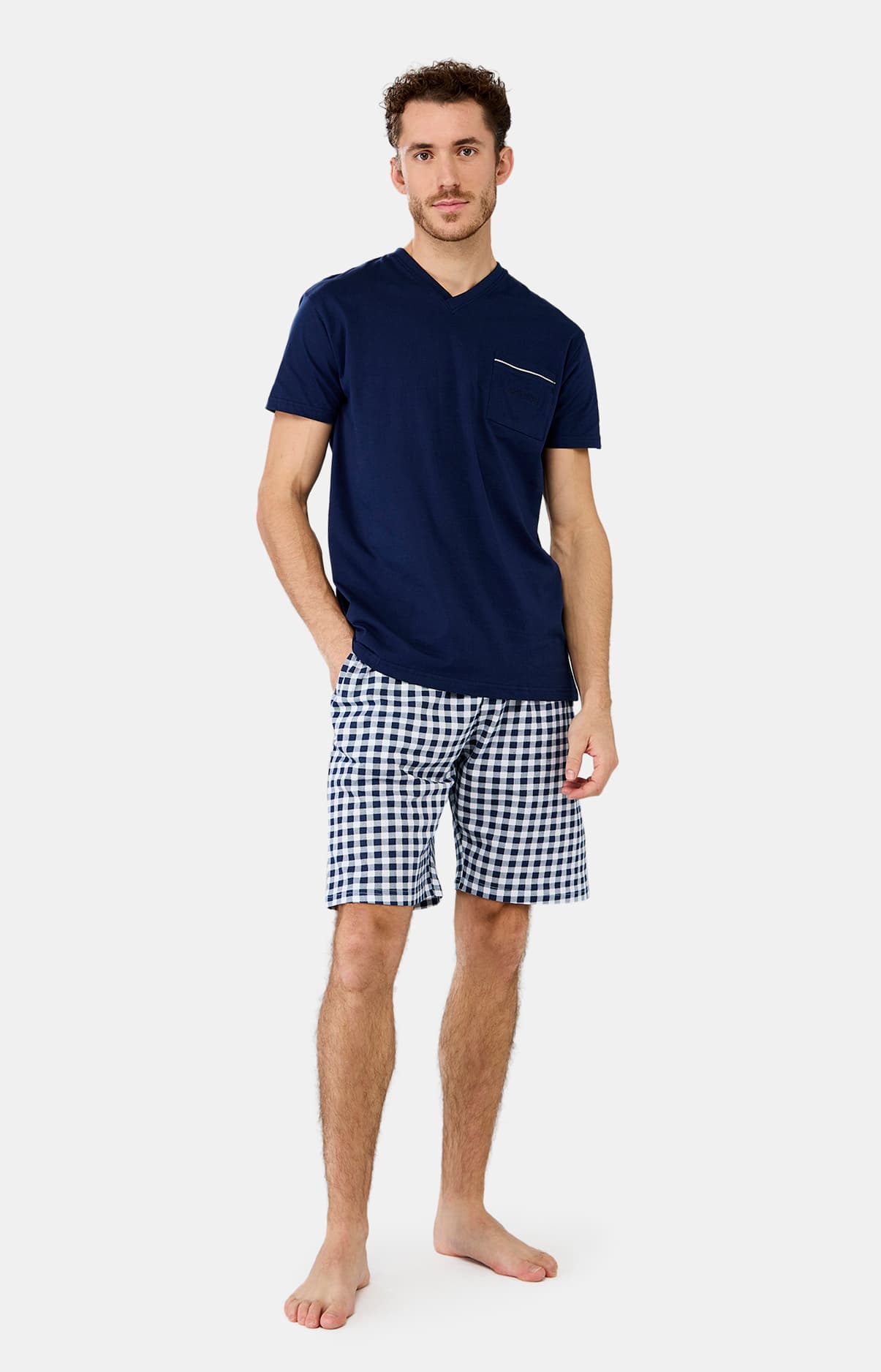 arthur-bob-star-pyjashort-coton-bio-marine image 1