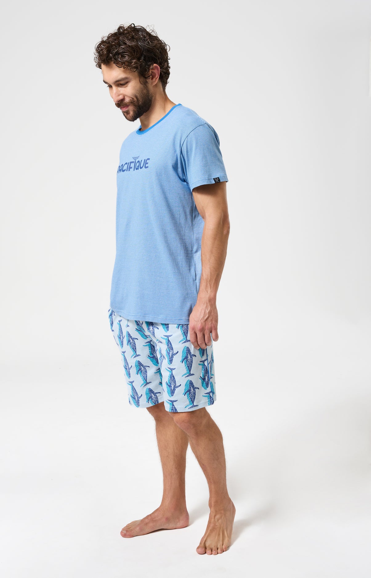 arthur-bob-pacifique-pyjashort-homme-bleu-coton-bio image 5