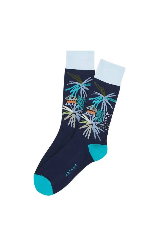 arthur-bob-chaussettes-tropical-marine-coton-40-46 image 1