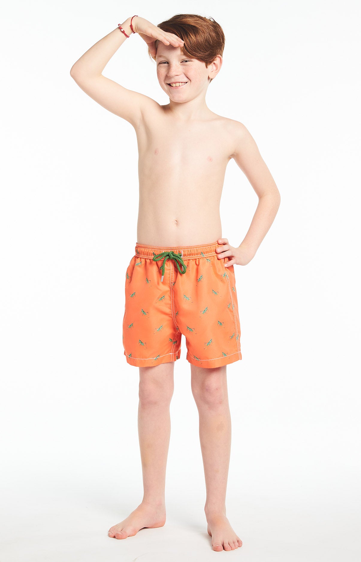 arthur-bob-cricket-short-de-bain-gar-on-orange-recycl image 2