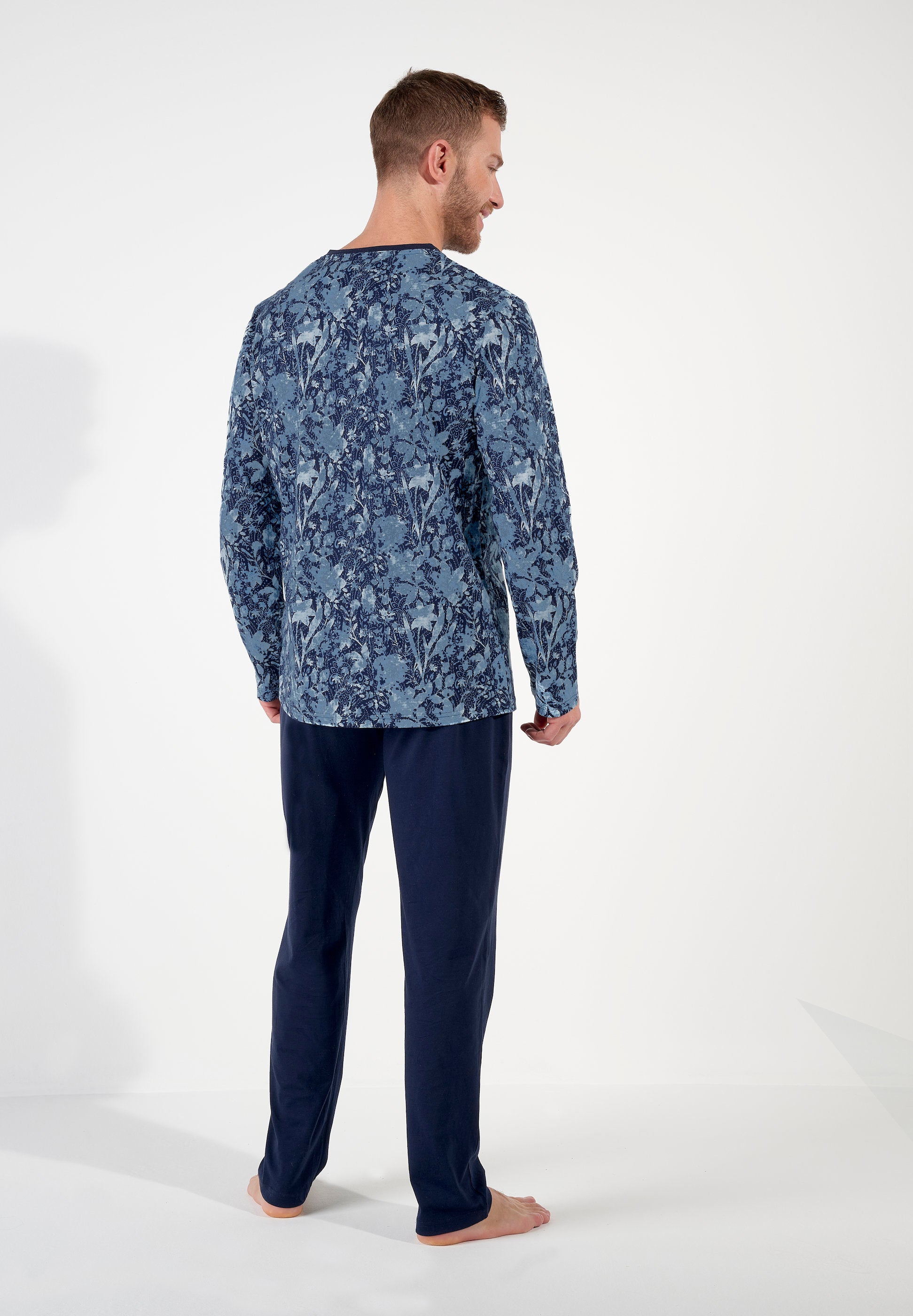 hom-compi-gne-pyjama-long-homme-bleu-coton image 6