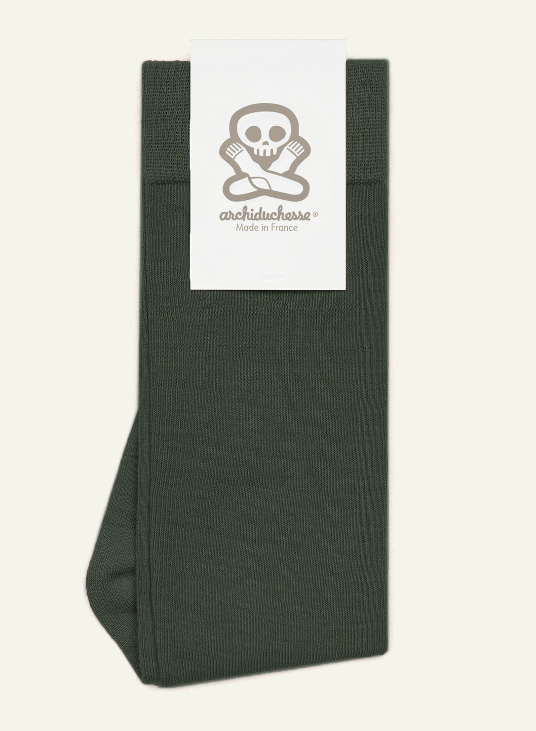 archiduchesse-de-ville-en-kakimini-chaussettes-kaki-coton image 6