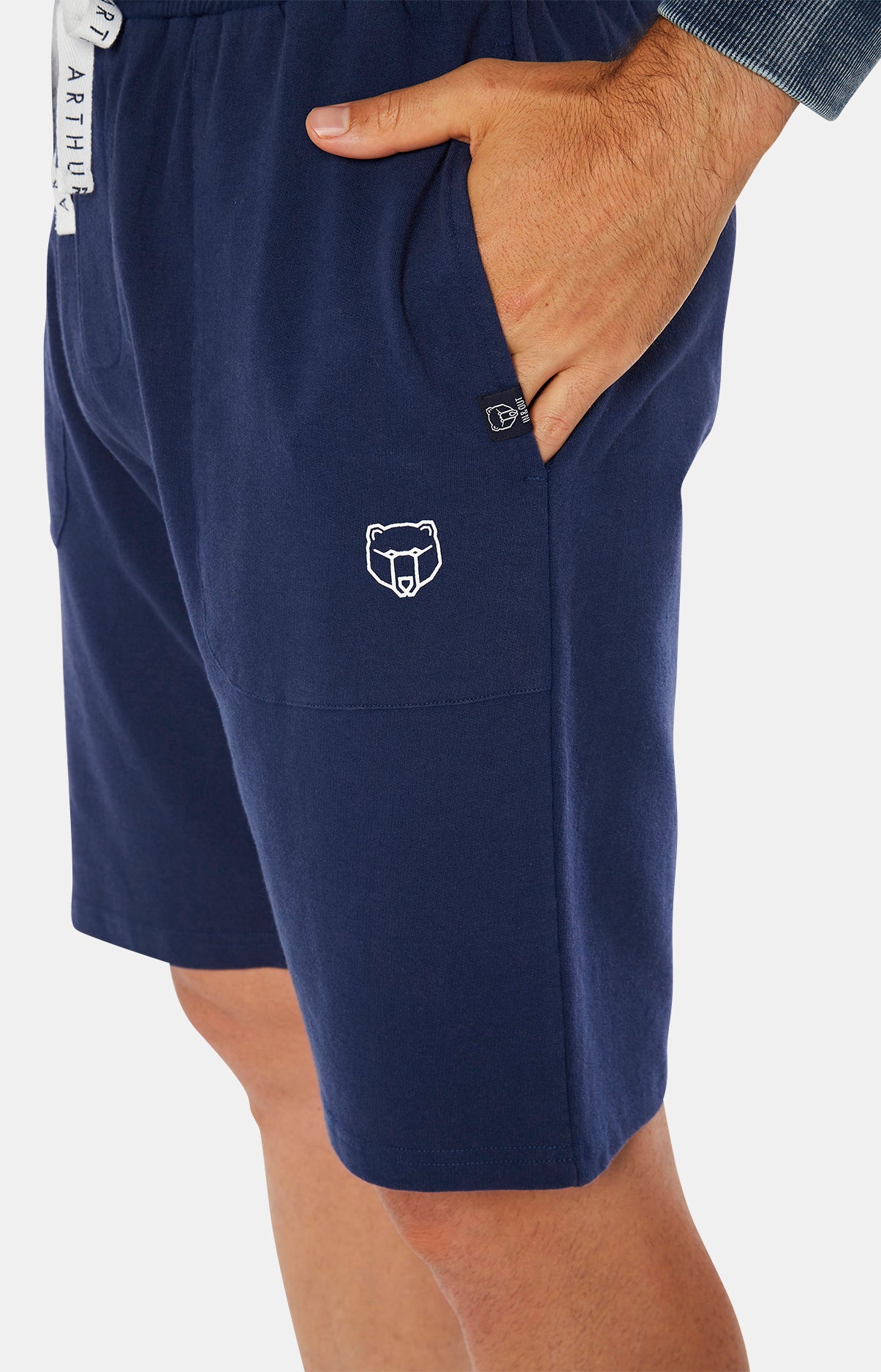 arthur-bob-uni-short-pyjama-homme-marine-coton-bio image 4