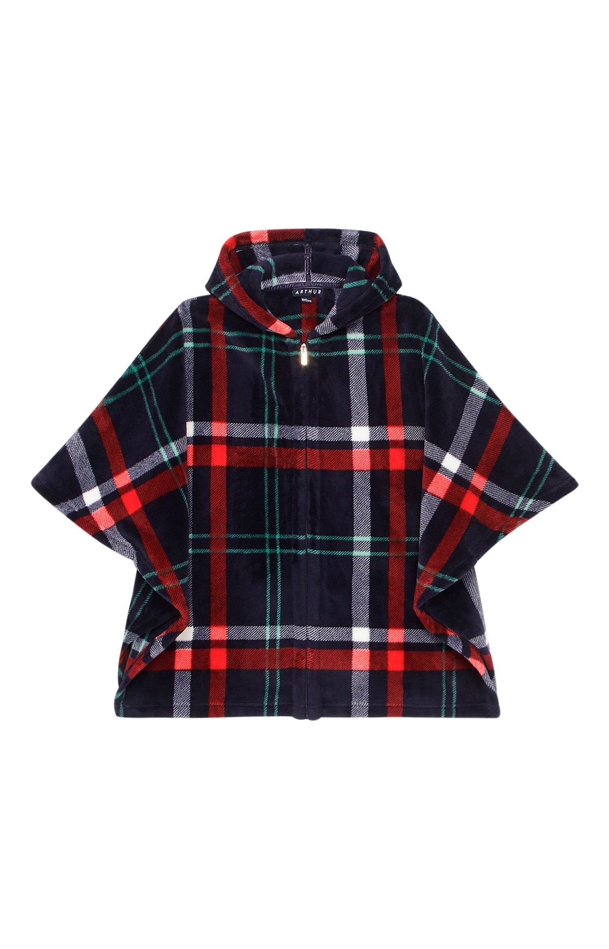 arthur-bob-carreaux-hugo-poncho-polaire-marine image 3