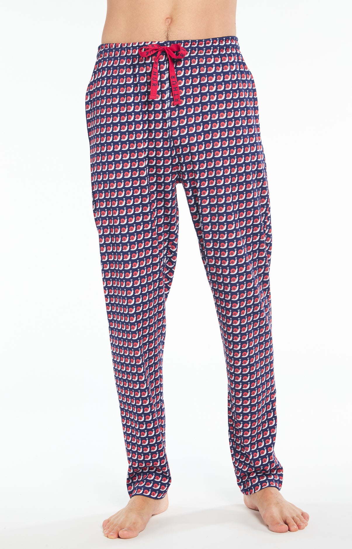 arthur-bob-trainer-pyjama-long-homme-rouge-coton-bio image 6
