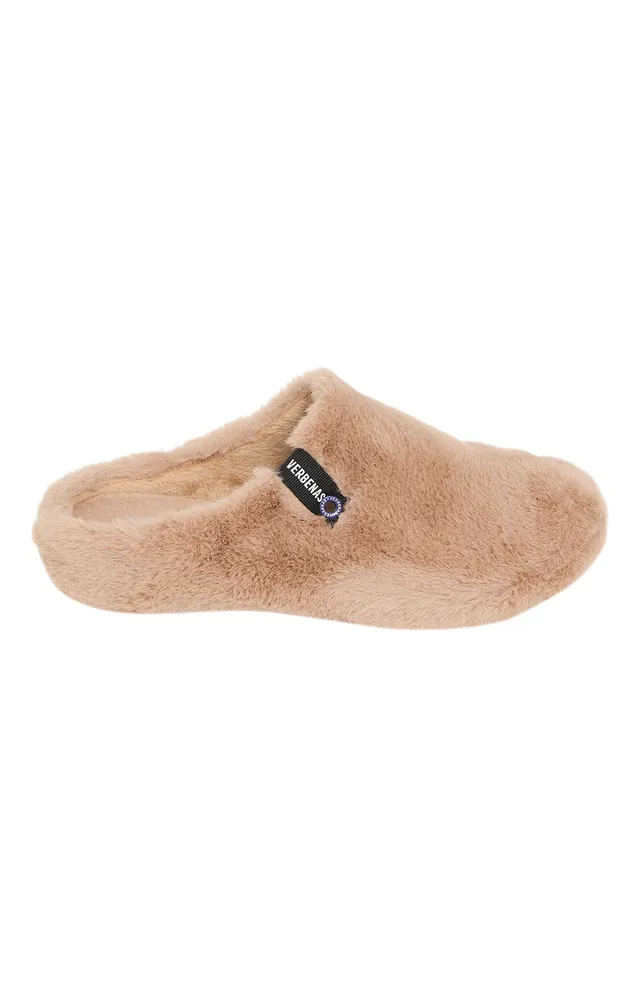 arthur-bob-mules-cocon-camel-chaussons-femme-fourrure image 1