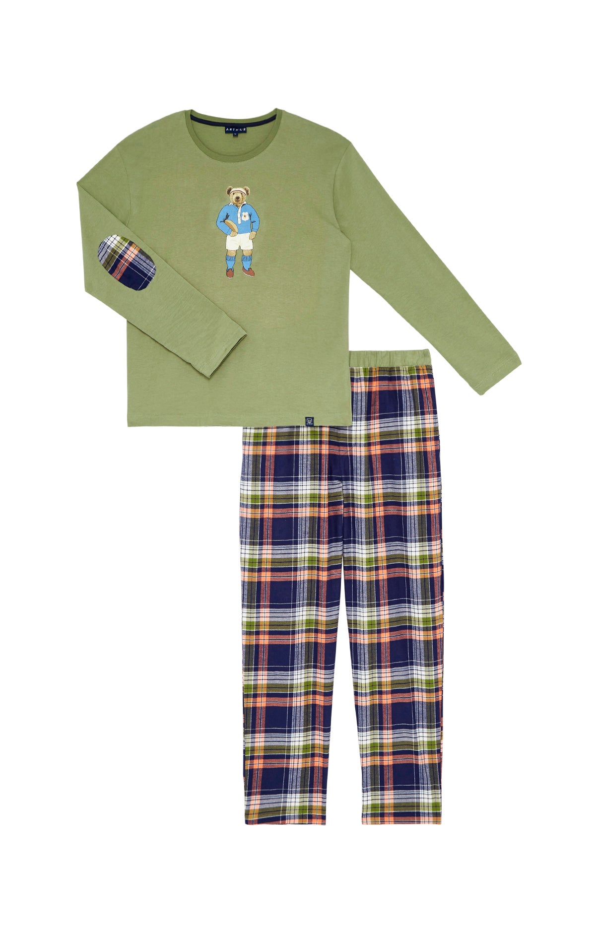 arthur-pilier-de-la-nuit-pyjama-homme-marine-l-coton-bio image 3