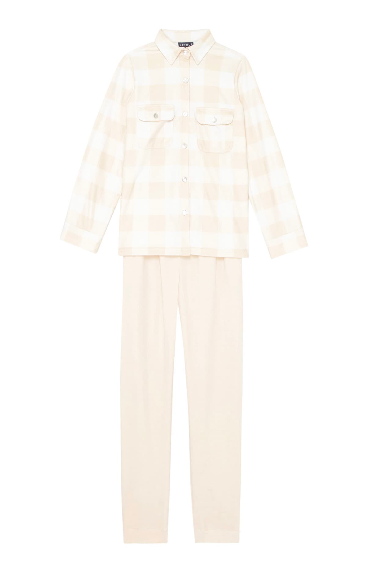 arthur-bob-doux-rose-pyjama-polaire-femme-rose-chemise image 3