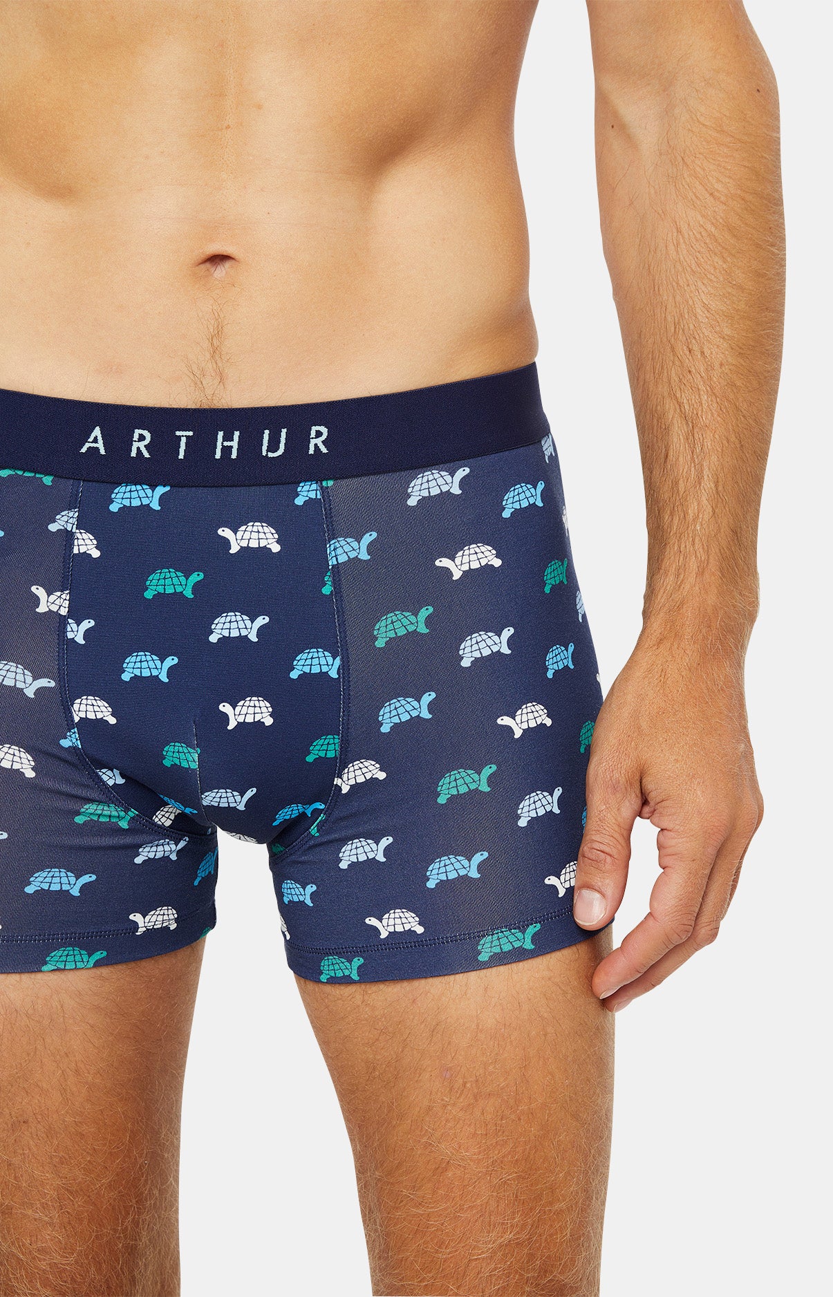 arthur-tortue-boxer-homme-marine-taille-m-coton-bio image 2