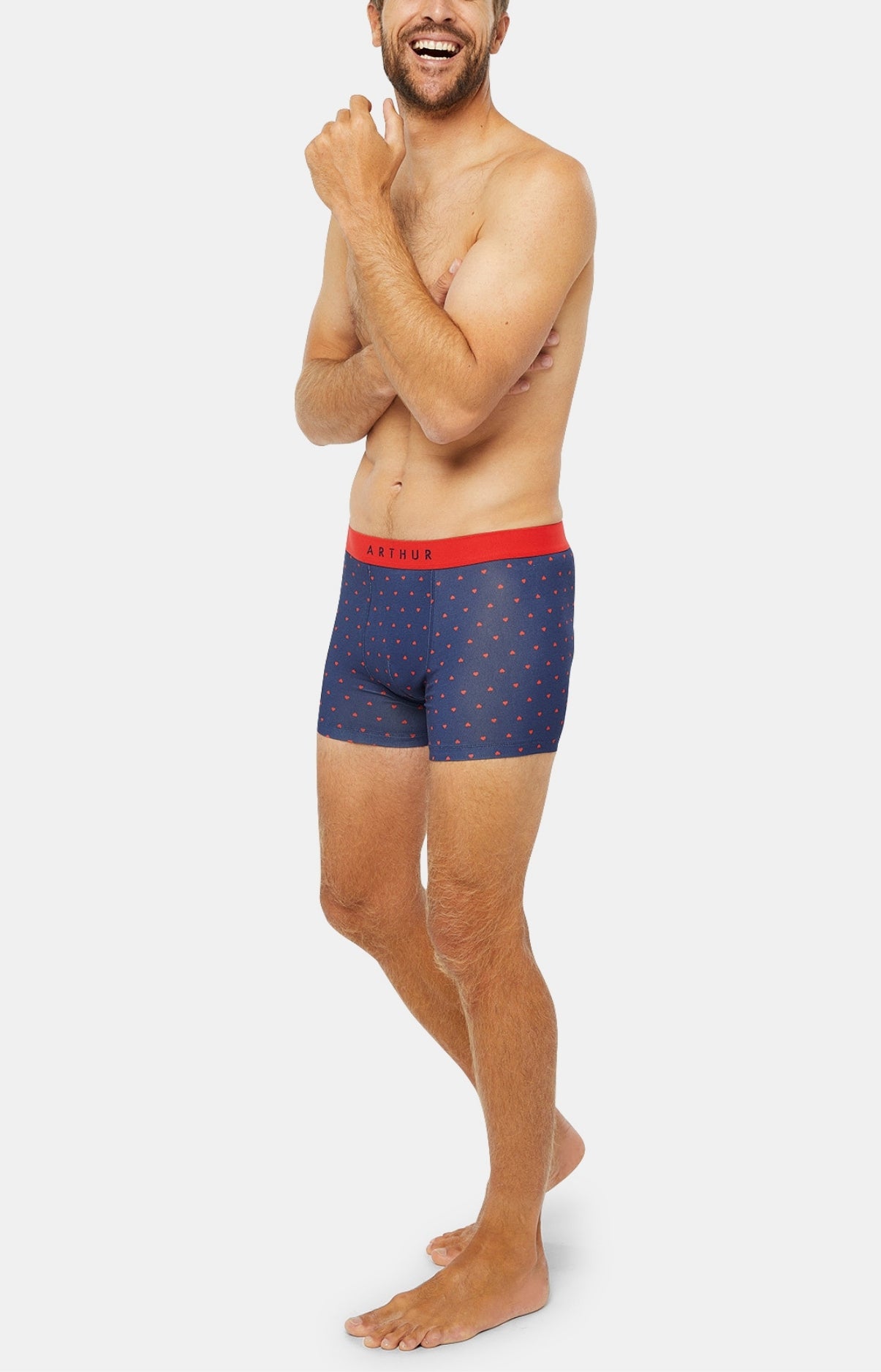 arthur-bob-boxer-homme-marine-joli-coeur-coton-bio image 4