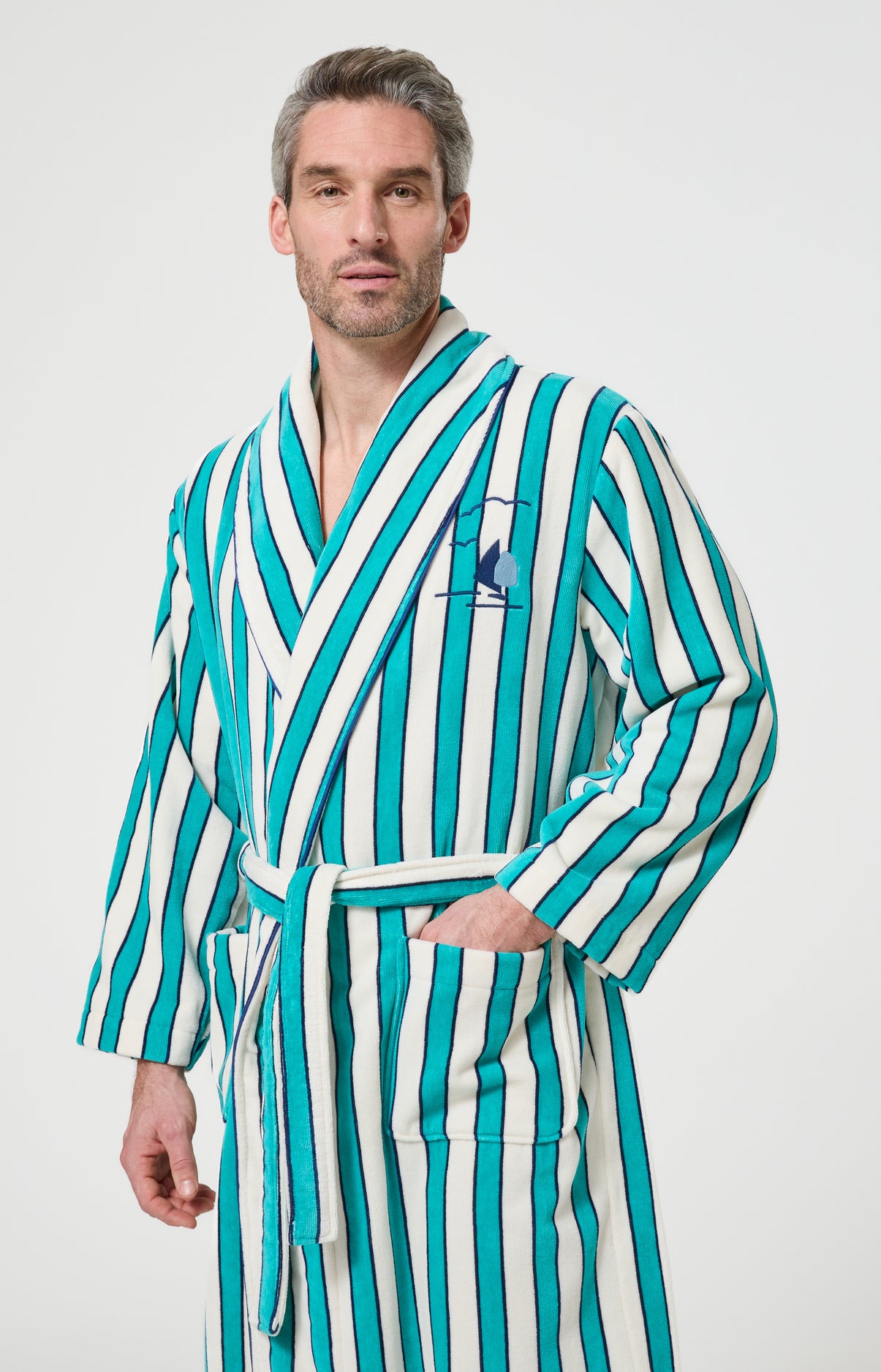 arthur-bob-peignoir-tranquill-t-peignoir-homme-jade-coton image 2
