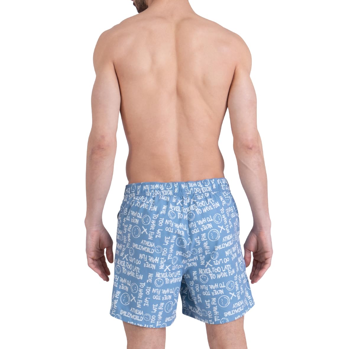 athena-graphic-smileyworld-bermuda-bain-homme-l-bleu-jean image 6