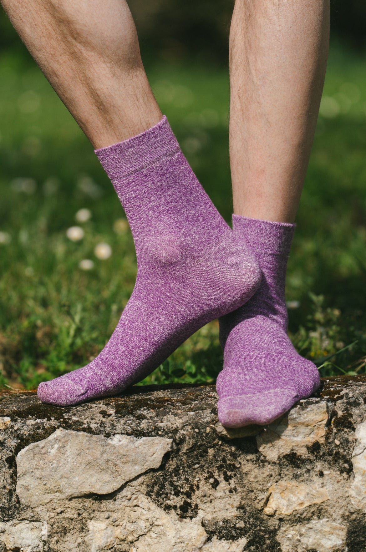 p-trone-lin-coton-chaussettes-lisses-beige-chin image 6