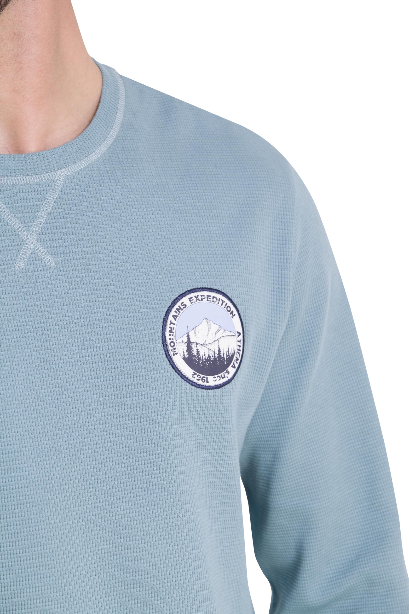 athena-thermik-waffle-7p33-ensemble-pyjama-homme-bleu-coton image 5