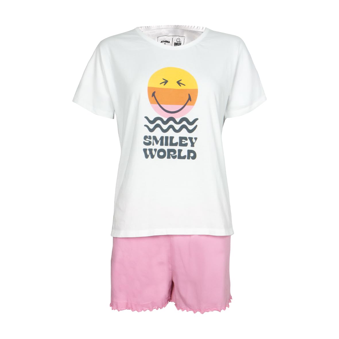 athena-graphic-pyjama-court-femme-m-coton-smiley image 1