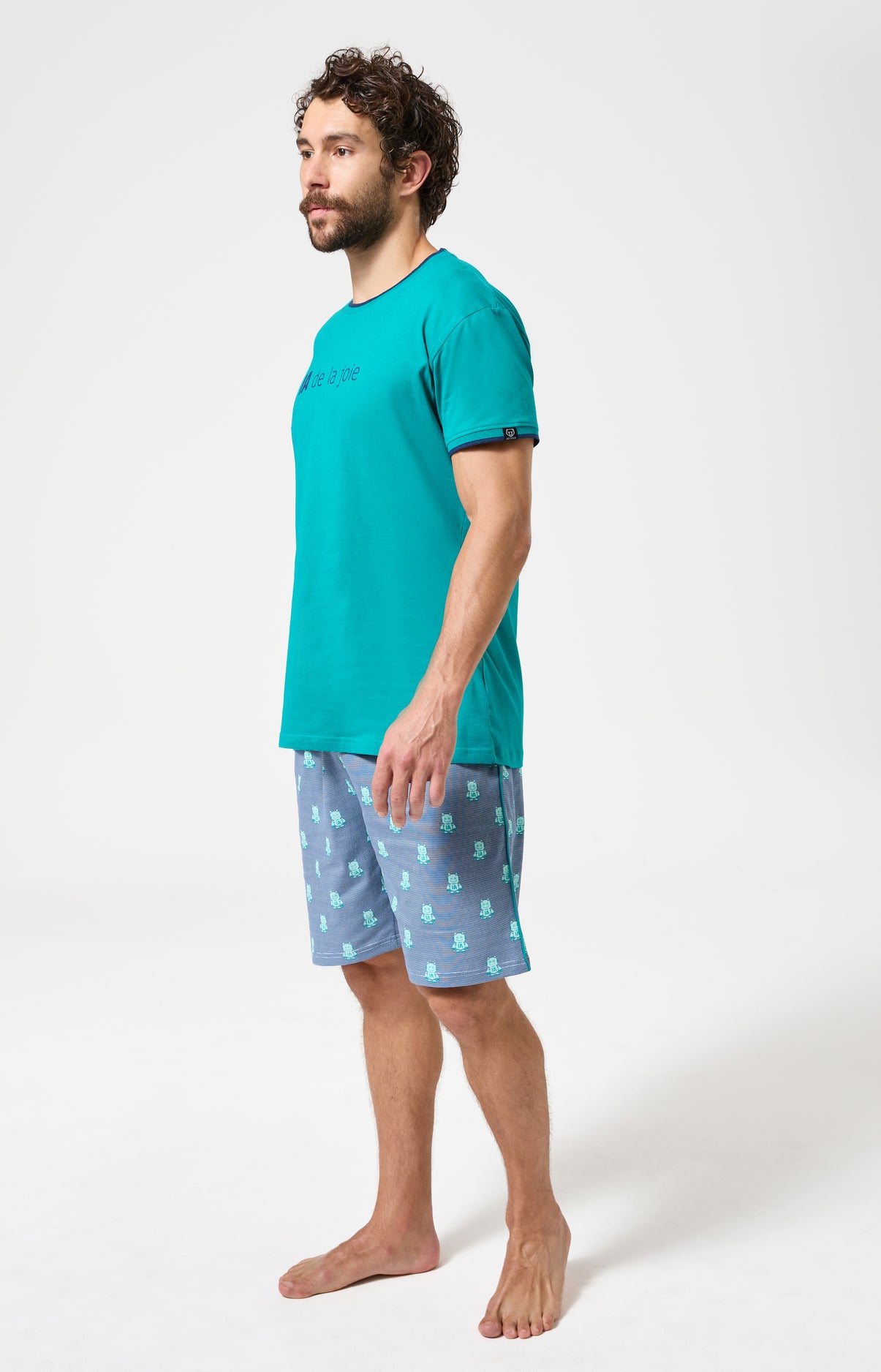 arthur-bob-ia-de-la-joie-pyjashort-homme-bleu-coton-bio image 5