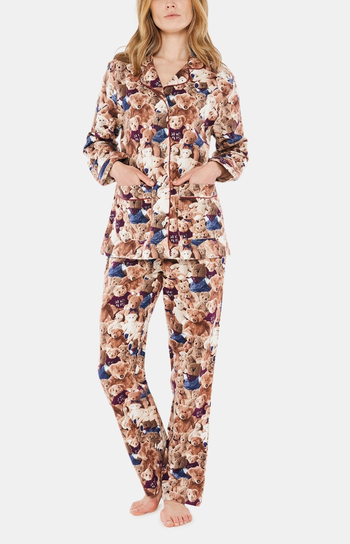 arthur-bob-teddy-pyjama-boutonn-beige-pilou-chaud image 1