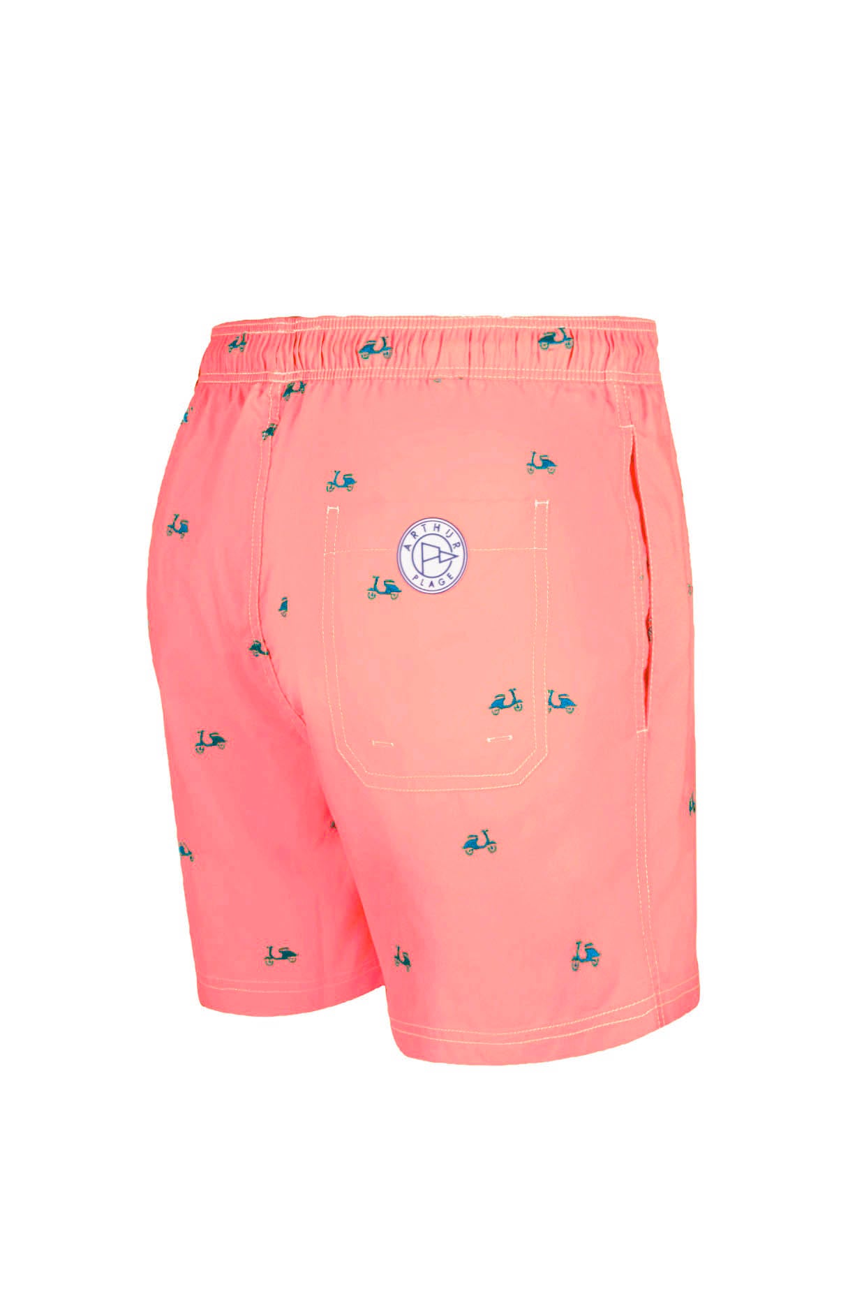 arthur-scooter-short-de-bain-homme-rose-brod-recycl image 4