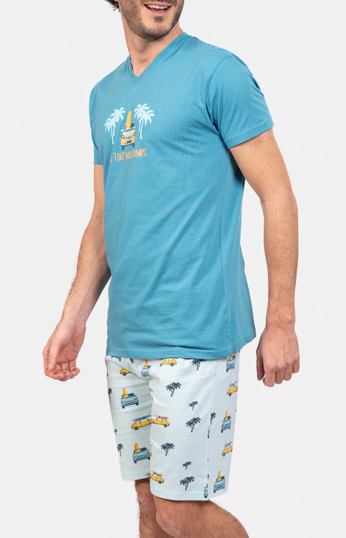 arthur-bob-voiture-pyjashort-homme-coton-ciel image 6