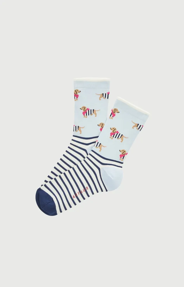 arthur-bob-chaussettes-tobbie-coton-ciel-femme image 1