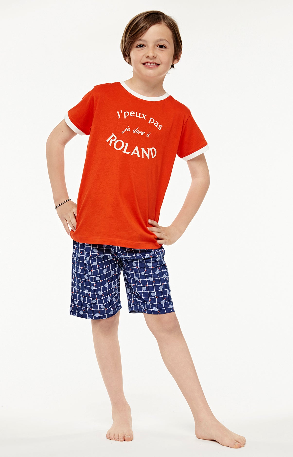 arthur-bob-roland-garros-pyjashort-enfant-marine image 2