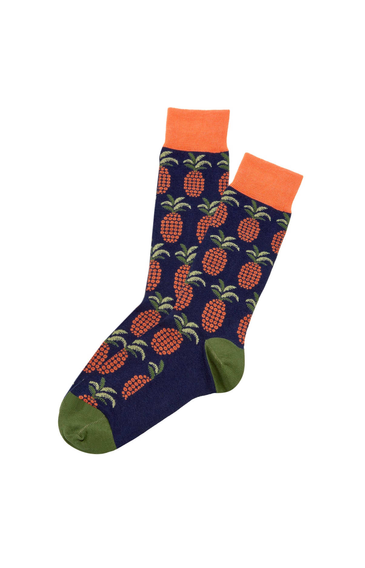 arthur-bob-ananas-chaussettes-marine-40-46-coton-bio image 1
