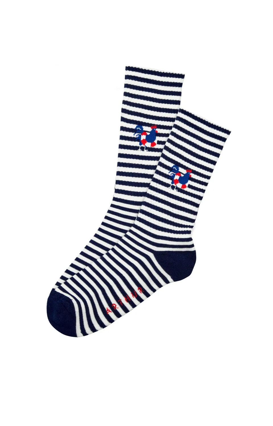 arthur-bob-coq-chaussettes-homme-coton-marine image 1