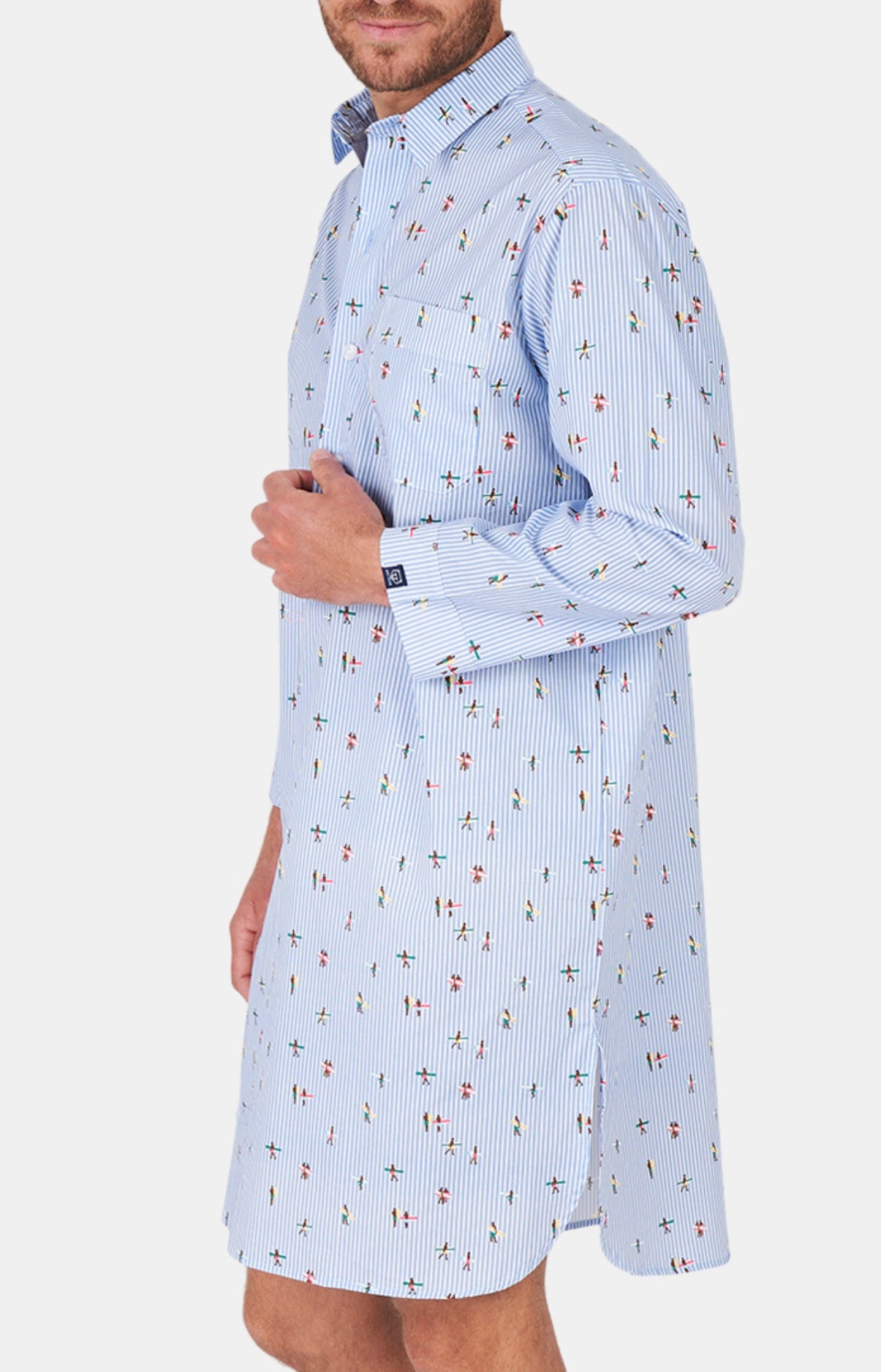 arthur-bob-surf-chemise-de-nuit-homme-bleu image 4