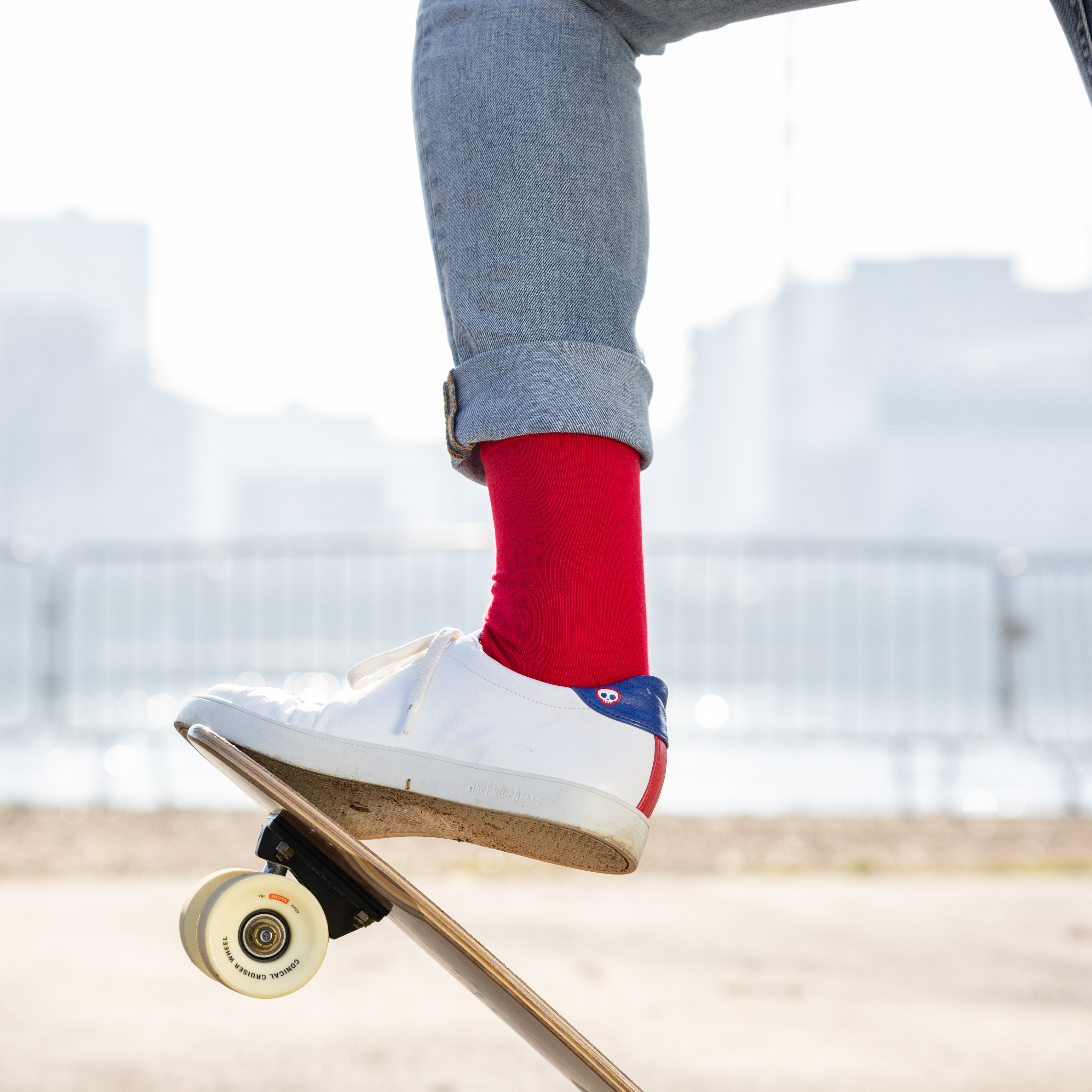 archiduchesse-de-ville-rouge-cardinal-chaussettes-coton-rouge image 3