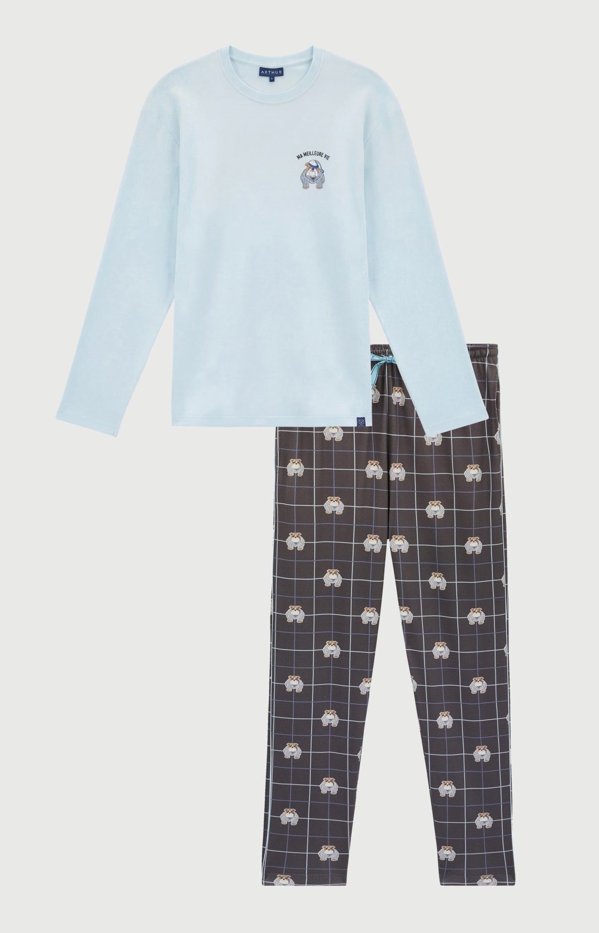 arthur-bob-ma-meilleure-vie-pyjama-homme-ebony-coton-bio image 3