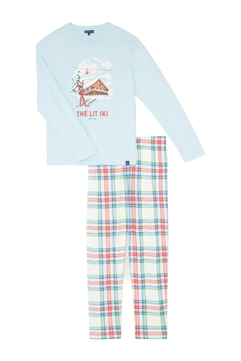 arthur-bob-th-lit-ski-pyjama-blanc-coton-bio-femme image 3
