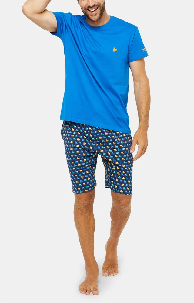 arthur-bob-gorille-pyjashort-homme-coton-bio-multicolore image 1