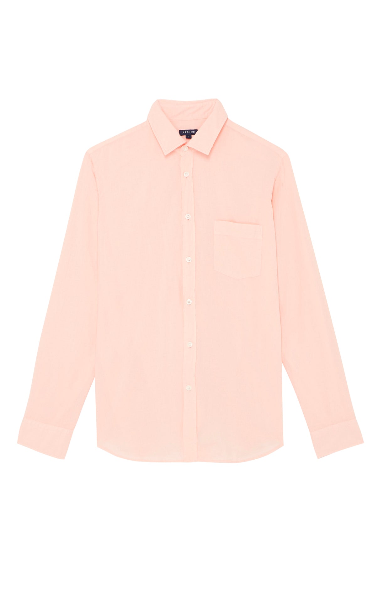 arthur-bob-chemise-voile-coton-rose-manches-longues image 3