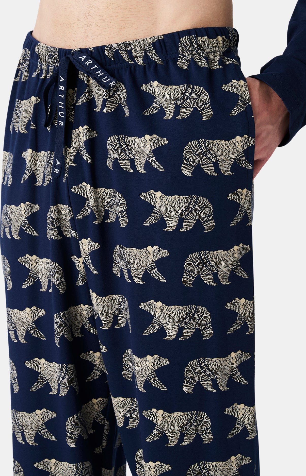 arthur-bob-nuit-polaire-pyjama-coton-marine image 7