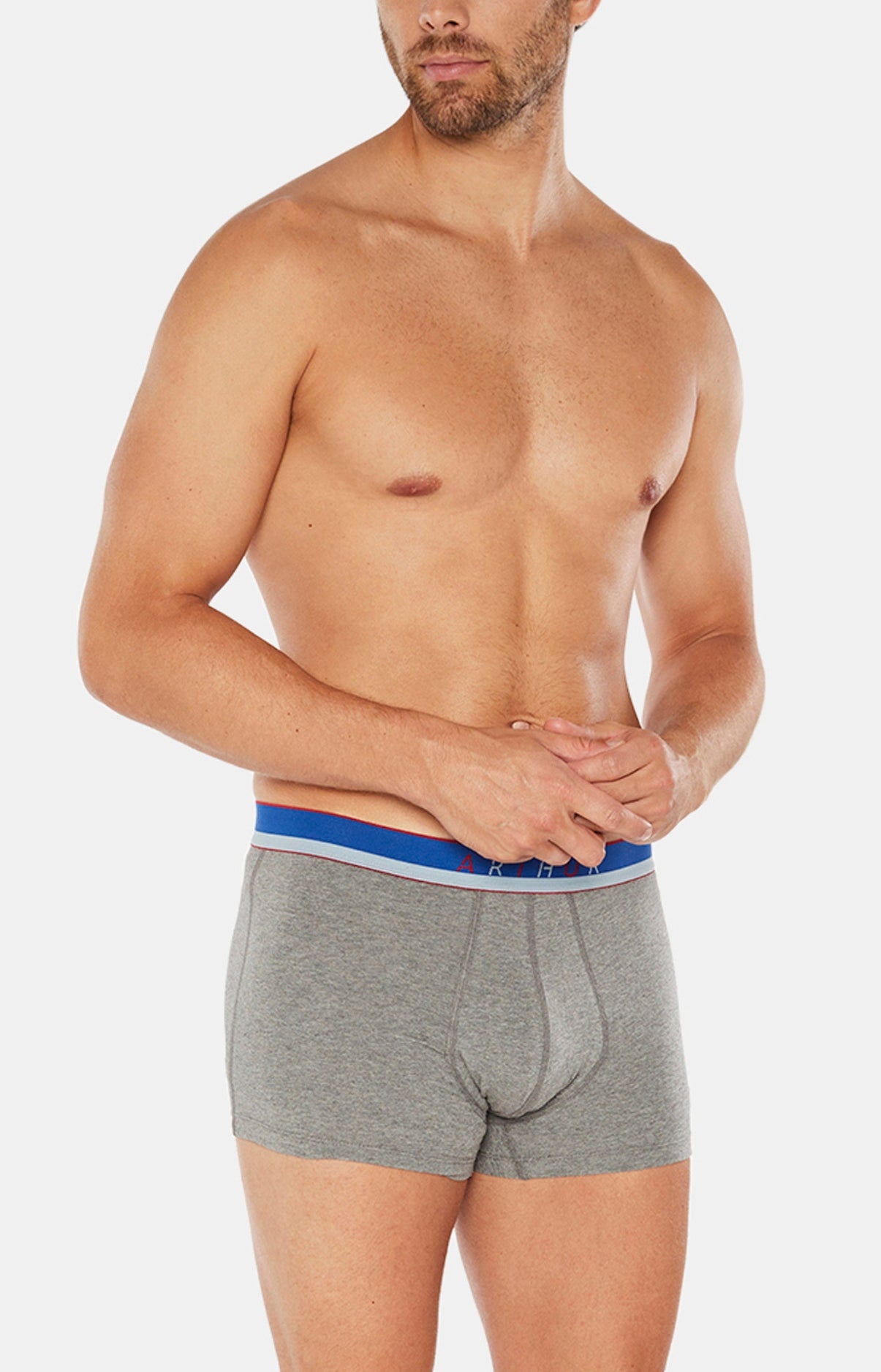 arthur-bob-boxer-slipp-uni-boxer-gris-coton-bio image 2
