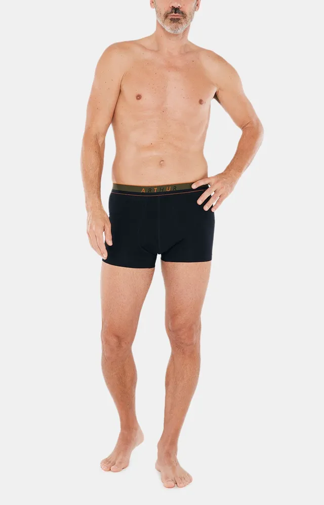 arthur-bob-boxer-slipp-homme-noir-coton-bio image 1