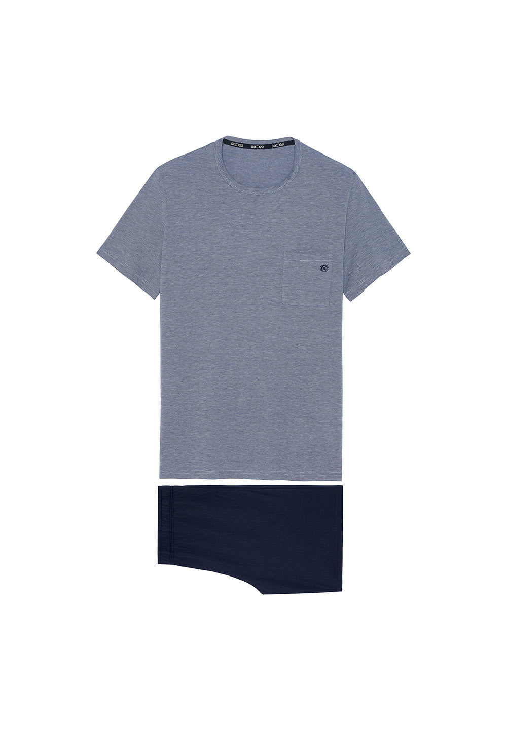 hom-modal-comfort-pyjama-court-homme-bleu-marine-coton-modal image 1
