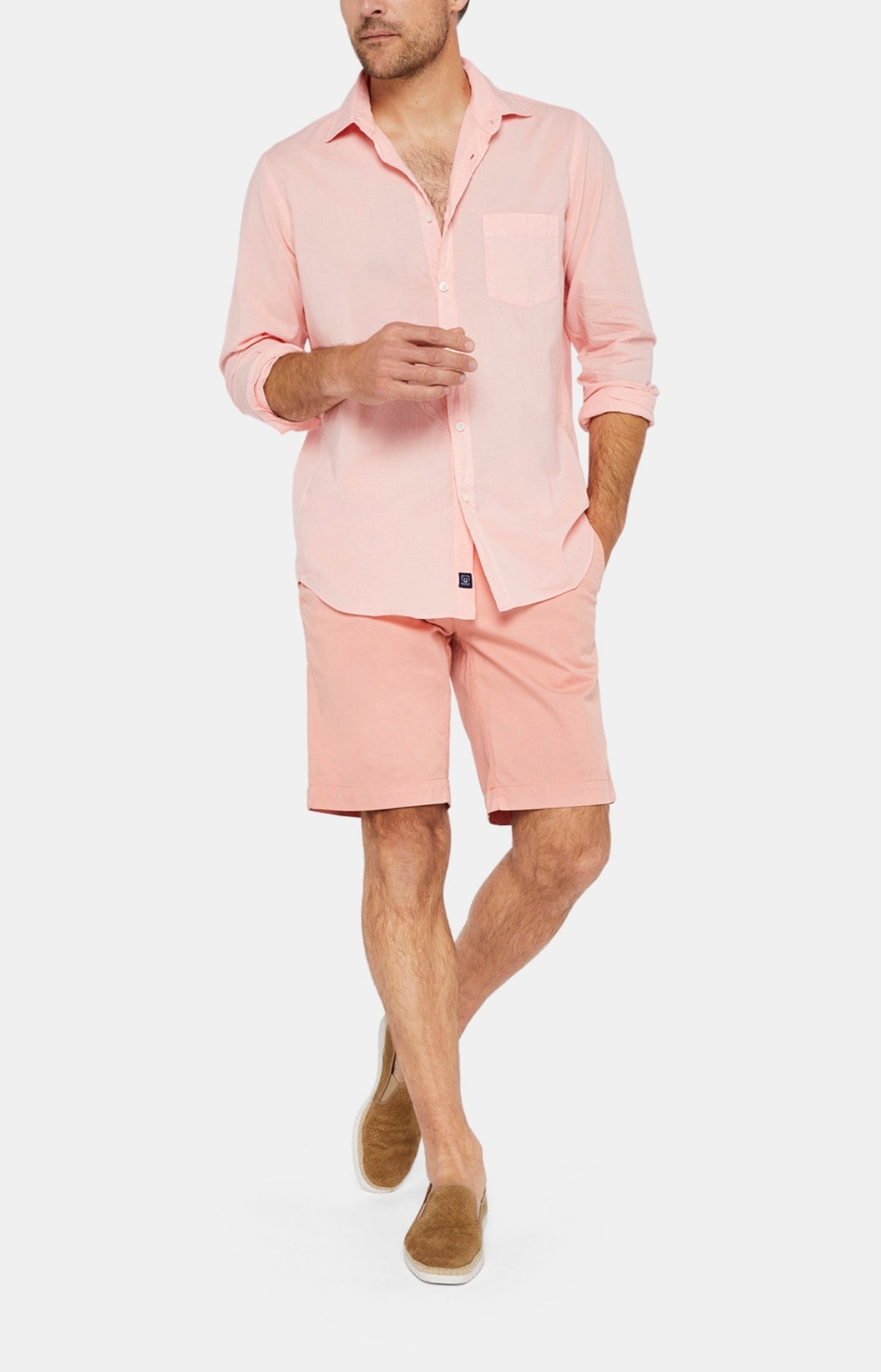 arthur-bob-chemise-voile-coton-rose-manches-longues image 1