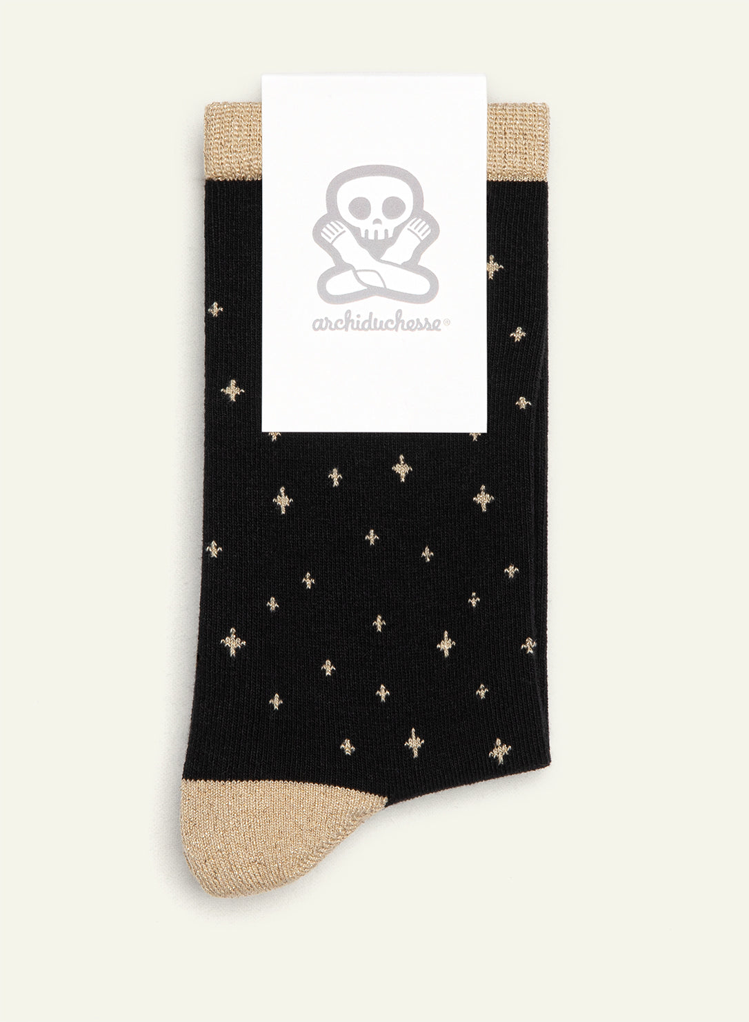 archiduchesse-fantaisie-ciel-toil-chaussettes-36-41-lurex-dor image 3