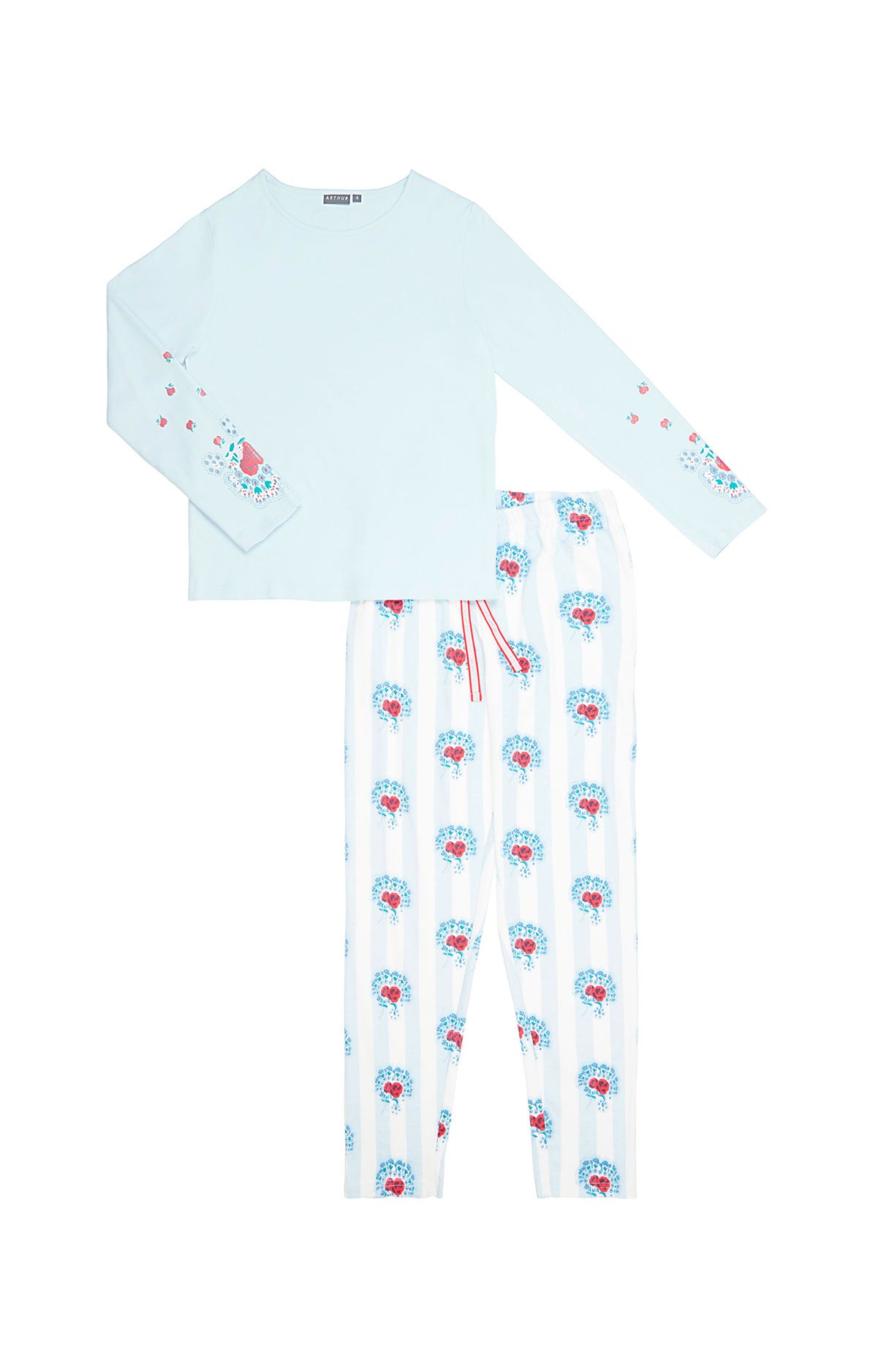 arthur-bob-suzanne-pyjama-femme-bleu-coton-bio image 3