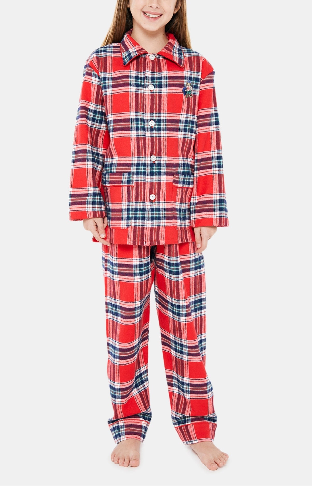 arthur-bob-logan-pyjama-enfant-rouge-pilou-tartan image 1