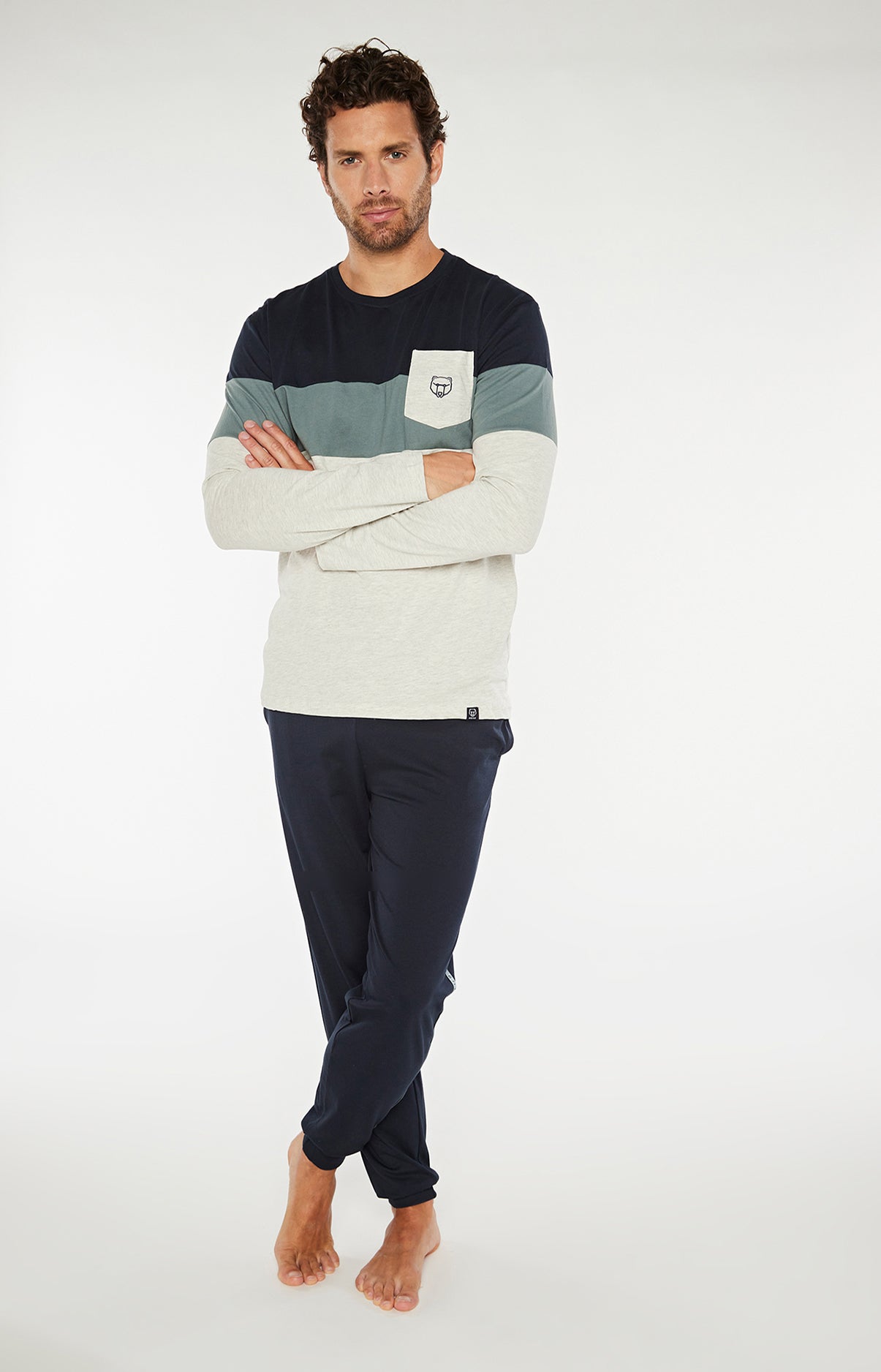 arthur-bob-pyjama-long-trio-pyjama-homme-coton-bio-carbone image 1