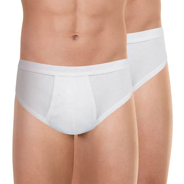 athena-basic-coton-lot-2-slips-homme-blanc-taille-m image 1