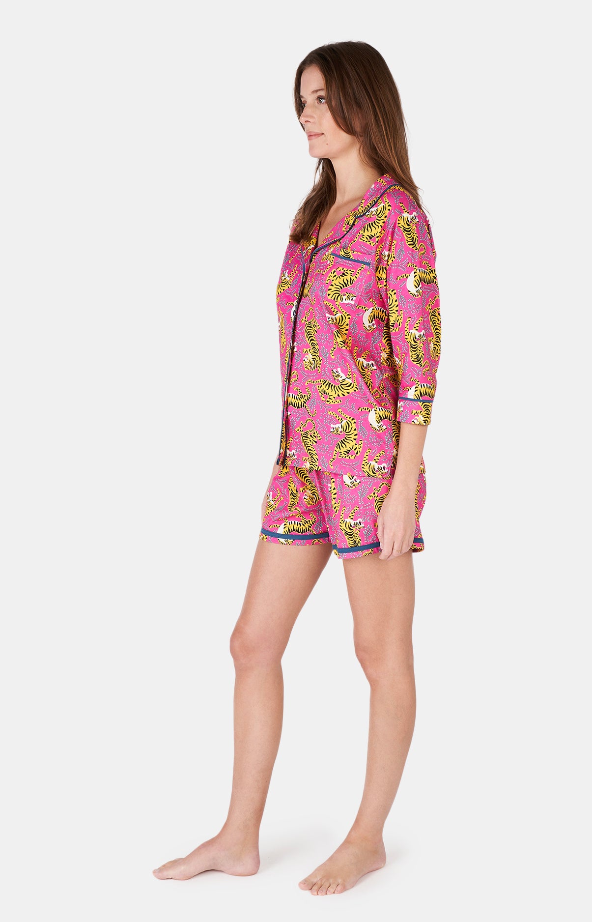 arthur-bob-tigre-pyjama-court-femme-fushia-coton-bio image 4