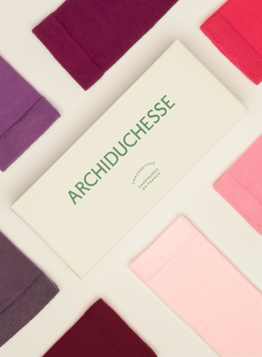 archiduchesse-fantaisie-semainier-rose-bonbon-7-chaussettes-coton image 2