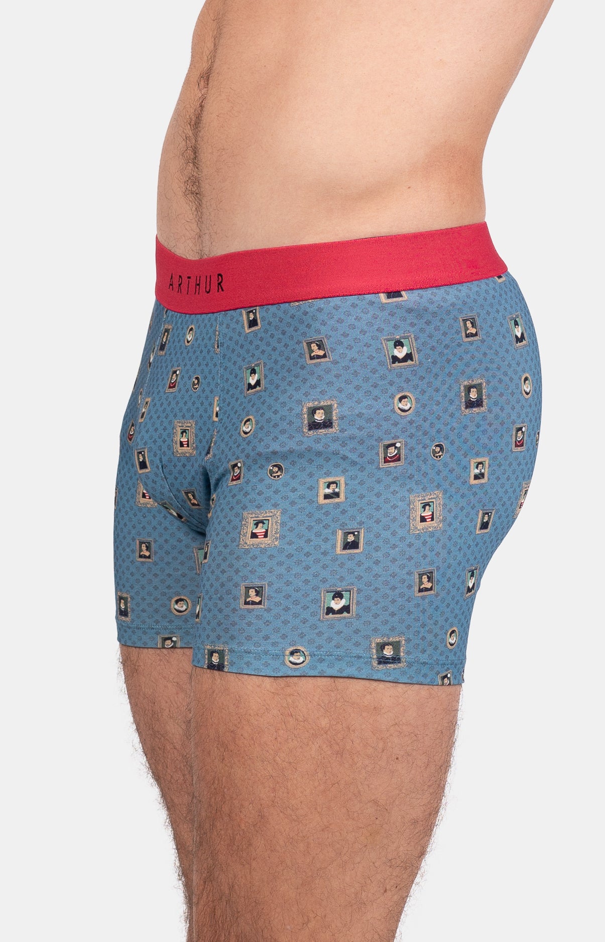 arthur-bob-cadre-bleu-boxer-coton-bio-homme-bleu image 4