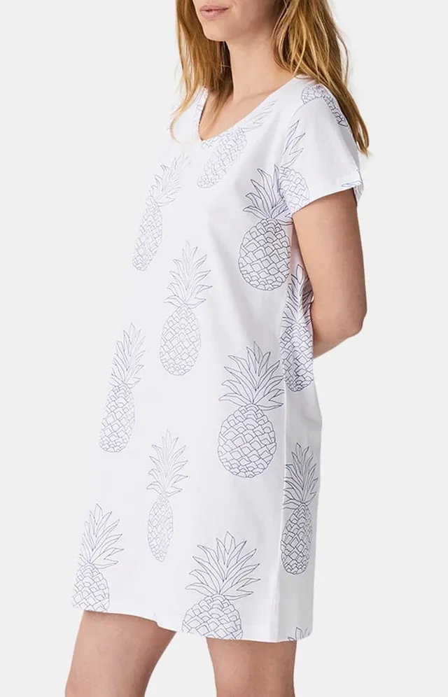 arthur-bob-ananas-chemise-de-nuit-blanc-coton-bio image 1