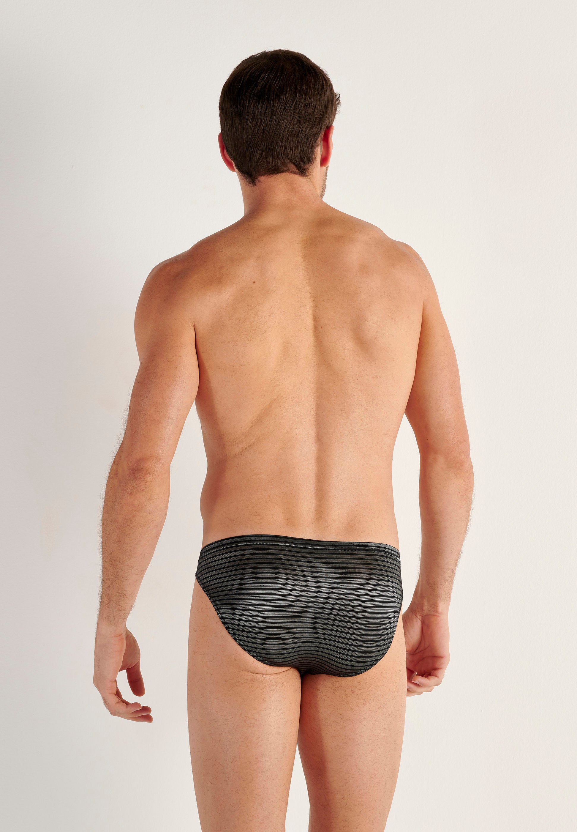 hom-monsieur-403250-micro-slip-rayures-noir-modal-respirant image 3