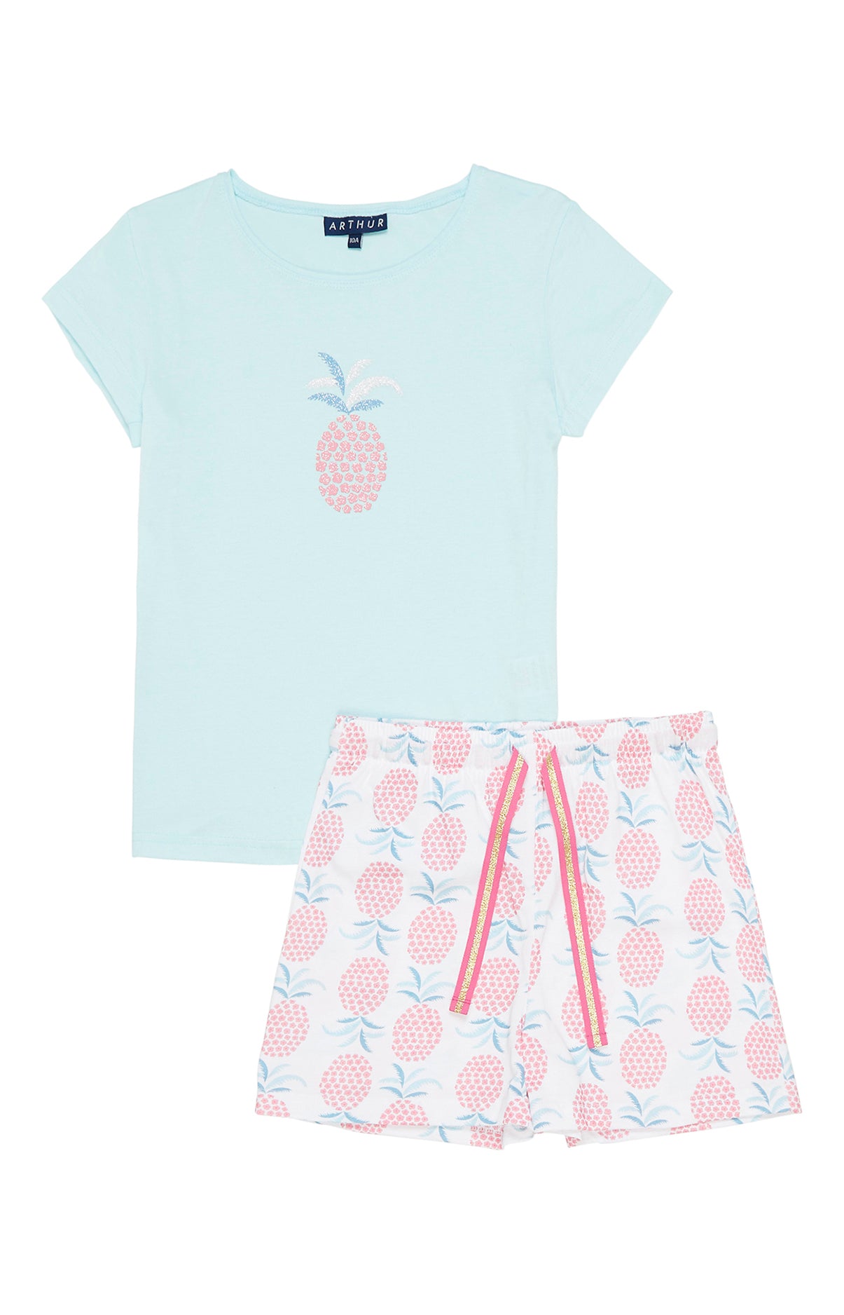 arthur-bob-ananas-pyjashort-enfant-sable-coton-bio image 3